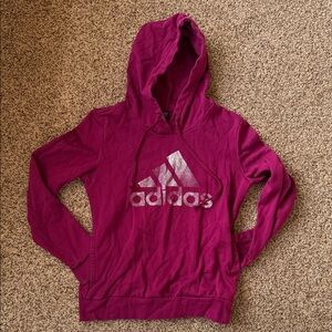 Adidas Women's Burgundy Hoodie Sweater